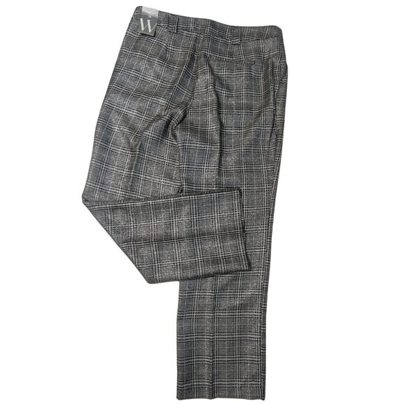 Worthington Metallic Plaid Straight-Leg Pants Size 16 NWT - Picture 3 of 5